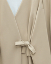 Beli Çift Bağlamalı Scuba Kimono Takım  -Bej-Takım-349-7085-R56