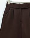 Beli Cırtcırt Detay Boru Paça Kumaş Pantalon  -Kahve-Pantolon-400-1155-R15