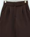 Beli Cırtcırt Detay Boru Paça Kumaş Pantalon  -Kahve-Pantolon-400-1155-R15