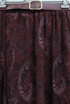 Beli Kemerli Fularlı Astarlı Etekli Şifon Takım  -Bordo-Takım-349-8076-R04