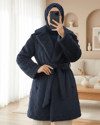 Beli Kuşaklı Cepli Sakallı Kap -Laci-Trençkot-111-50784-R03