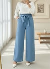 Beli Kuşaklı Lastikli Cepli Kot Pantolon -Buz Mavi-Pantolon-417-16779-R37