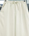 Beli Lastikli Bağcık Detaylı Cepli Bol Paça Tensel Pantolon -Taş-Pantolon-307-2382-R43