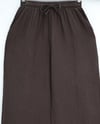 Beli Lastikli Bağcıklı Bol Paça Müslin Pantolon  -Kahve-Pantolon-430-4010-R15