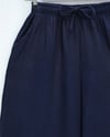 Beli Lastikli Bağcıklı Bol Paça Müslin Pantolon  -Laci-Pantolon-430-4010-R03