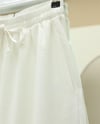 Beli Lastikli Bağcıklı Bol Paça Salaş Pantolon  -Ekru-Pantolon-338-20646-R07