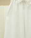 Beli Lastikli Bağcıklı Bol Paça Salaş Pantolon  -Ekru-Pantolon-338-20646-R07