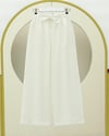 Beli Lastikli Bağcıklı Bol Paça Salaş Pantolon  -Ekru-Pantolon-338-20646-R07