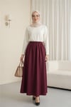 Beli Lastikli Cepli Paraşüt Etek  -Bordo-Etek-346-3067-R04