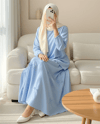 Beli Lastikli Fiyonk Detaylı Poplin Etek -Bebe Mavi-Etek-421-10064-R32