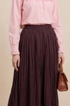 Beli Lastikli Kraş Etek   -Bordo-Etek-346-5004-R04