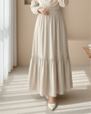 Beli Lastikli Poplin Etek -Bej-Etek-346-3064-R56