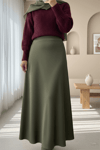 Beli Lastikli Saten Etek -Haki-Etek-307-0031-R05