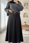 Beli Lastikli Saten Etek -Siyah-Etek-307-0031-R01