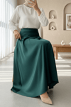 Beli Lastikli Saten Etek -Zümrüt-Etek-307-0031-R17