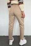 جينز عالي الخصر بخصر مطاطي -مينك-Kot Pantolon-318-4813-R23