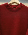 Bisiklet Yaka Eteği Fitilli Salaş Triko Kazak -Bordo-Kazak-109-0822-R04