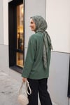 Bisiklet Yaka Uzun Kollu Oversize Penye Sweat -Haki