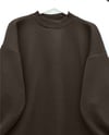 Boğazlı Üç İplik Polar    -K. Kahve-Sweatshirt-104-2915-R54