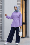 Bol Paça Beli Lastikli Bağcık Detaylı Kot Pantolon     -K.Laci-Kot Pantolon-136-10012-R62