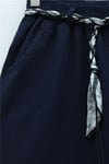 Bol Paça Beli Lastikli Kemerli Cepli Keten Pantolon  -Laci-Pantolon-306-0045-R03