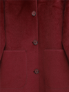 Boydan Düğmeli Cepli Kaban  -Bordo-Kaban-111-50686-R04