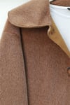 Boydan Düğmeli Cepli Kaban    -Taba-Mont-111-50686-R12