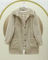 Boydan Düğmeli Cepli Pelüş Ceket -Açık Vizon-Mont & Kaban-349-6053-R51