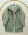 Boydan Düğmeli Cepli Pelüş Ceket    -Mint-Mont-349-6053-R24