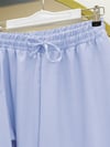 Boydan Düğmeli Pantolon Gömlek Keten Takım -Bebe Mavi-Takım-138-6622-R32