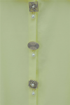 Broş Detaylı Gizli Düğmeli Poplin Gömlek -Açık Sarı-Gömlek-398-11001-R75