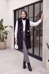 Çanta Aksesuarlı Maxmara Kumaş Araboy Yelek -Siyah