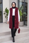 Çanta Aksesuarlı Maxmara Kumaş Araboy Yelek -Bordo