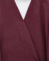 Çapraz Bağlamalı Kaşe Kimono -Bordo-Kimono & Kaftan-346-3081-R04