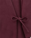 Çapraz Bağlamalı Kaşe Kimono -Bordo-Kimono & Kaftan-346-3081-R04
