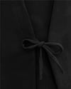 Çapraz Bağlamalı Kaşe Kimono -Siyah-Kimono & Kaftan-346-3081-R01