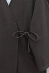 Çapraz Bağlamalı Selanik Kimono Takım -Kahve-Takım-253-13107-R15