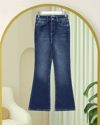 Cepli İspanyol Paça Likralı Fermuarlı Kot Pantolon -İndigo-Pantolon-136-3008-R21