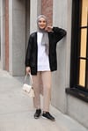 Çiçek Detaylı Ajurlu Örme Triko Hırka -Siyah