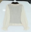 Çiçek Nakışlı Triko Detaylı Düğmeli Bohem Bluz -Bej-Bluz-364-5327-R56