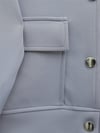 Takım-Çift Cepli Metal Düğmeli Etekli Takım -Gri-349-6043-R11