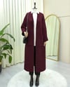 Çift Cepli Uzun Triko Hırka -Bordo-Hırka-109-0917-R04
