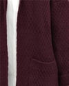 Çift Cepli Uzun Triko Hırka -Bordo-Hırka-109-0917-R04