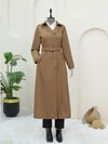 Çift Düğmeli Kemerli Trençkot -Taba-Trençkot-197-4901-R12