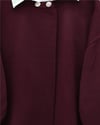 Çift Düğmeli Salaş Triko Panço -Bordo-Hırka-109-9770-R04