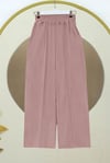 Çımalı Beli Lastikli Kadife Pantolon -Pudra-Pantolon-349-6031-R06