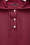 Çıtçıtlı  Arma Detaylı İkili Penye Takım  -Bordo-Takım-349-4092-R04