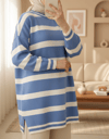 تونيك تريكو شتوي مخطط - بيبي بلو-Triko Tunik-109-9509-R32