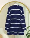 Çizgili Salaş Sakallı Triko Tunik -Laci-Tunik-295-18002-R03