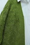 Desenli Araboy Örme Triko Hırka   -Haki-Hırka-109-0981-R05